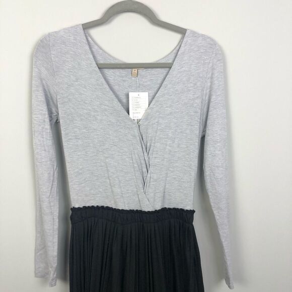 BORDEAUX | Fairbanks Maxi Dress Gray Black Small - Picture 3 of 6